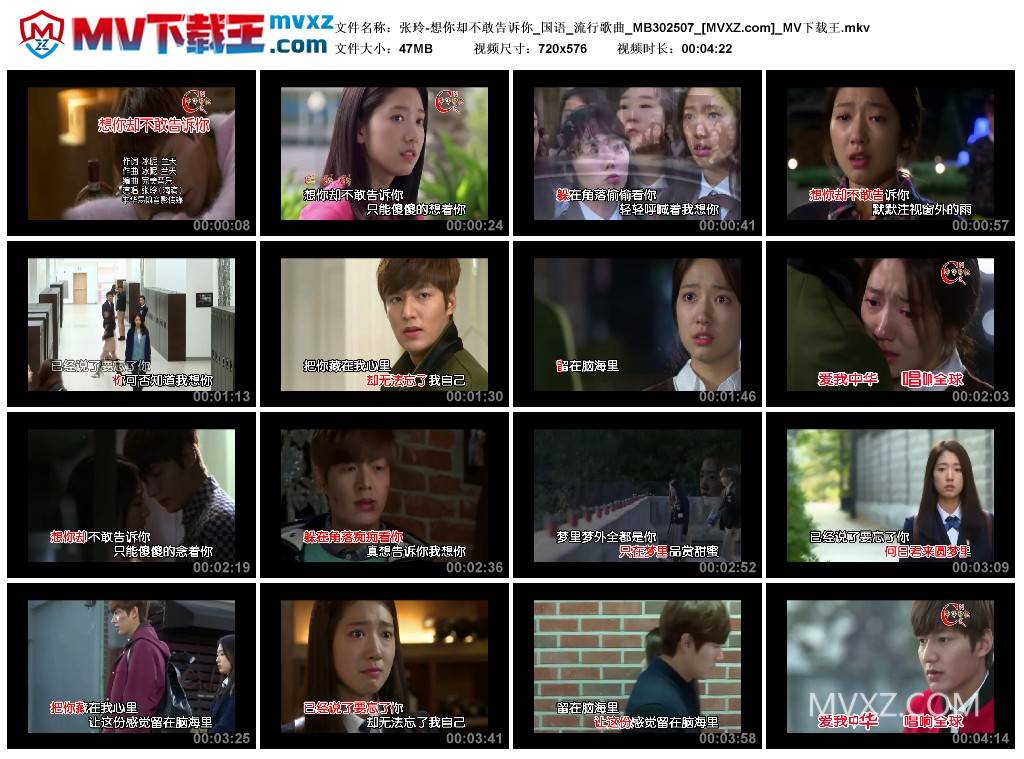 张玲-想你却不敢告诉你_国语_流行歌曲_MB302507